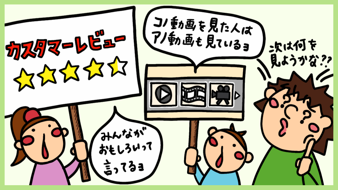 レコメンド・カスタマーレビュー機能