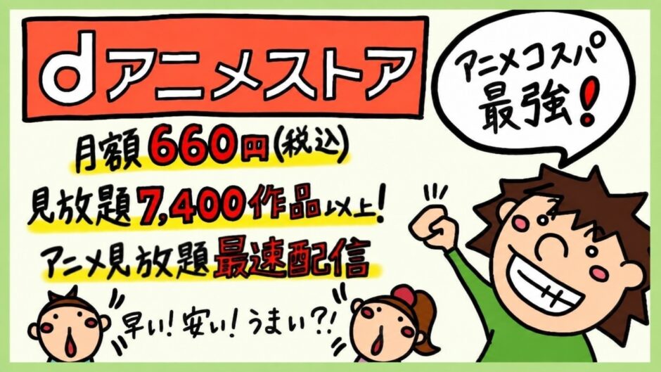 dアニメストア特徴と評判